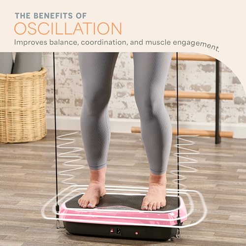 Image of Lifepro HexaPlate Vibration Plate Exercise Machine with Magnetic Acupoints & 9 Presets - Whole Body Vibrating Platform Machine with Resistance Bands - Vibration Plate for Lymphatic Drainage & Home Gym