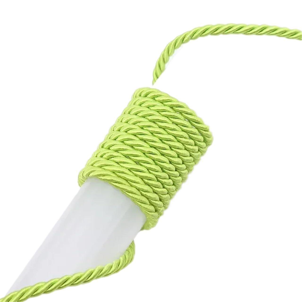 Polyester Rope 5Pcs 5/10M Silk Rope 3-Ply Braided Cord 5mm Twisted Cord Rope for DIY Craft Decor(Green 5mm,10Meter)