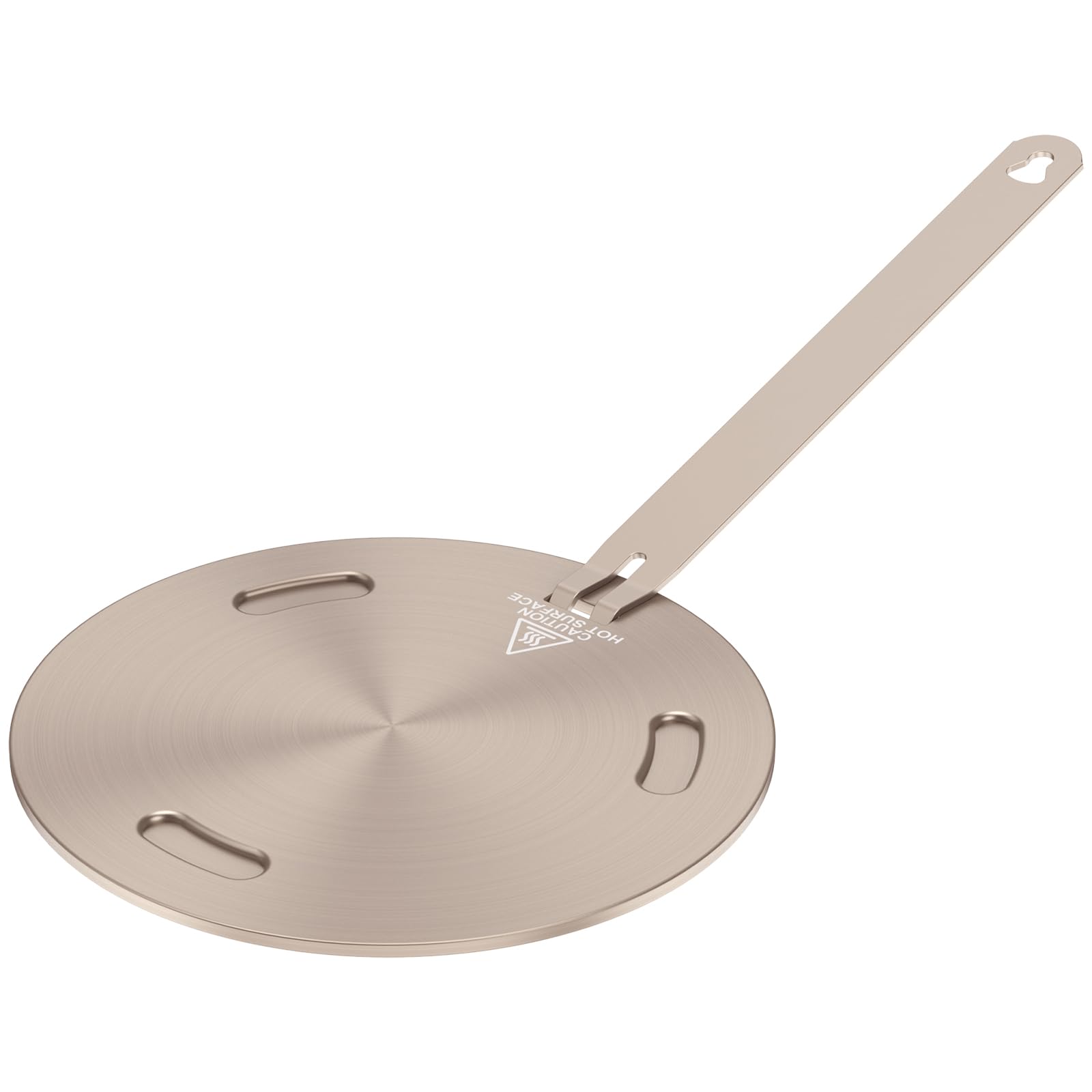 SHASUXTING Heat Conduction Plate for Gas Stove Portable Heat Diffuser Plate with Removable Handle Stainless Steel Induction Adapter Plate Durable Induction Heat Diffuser Plate for Milk Coffee Cookware