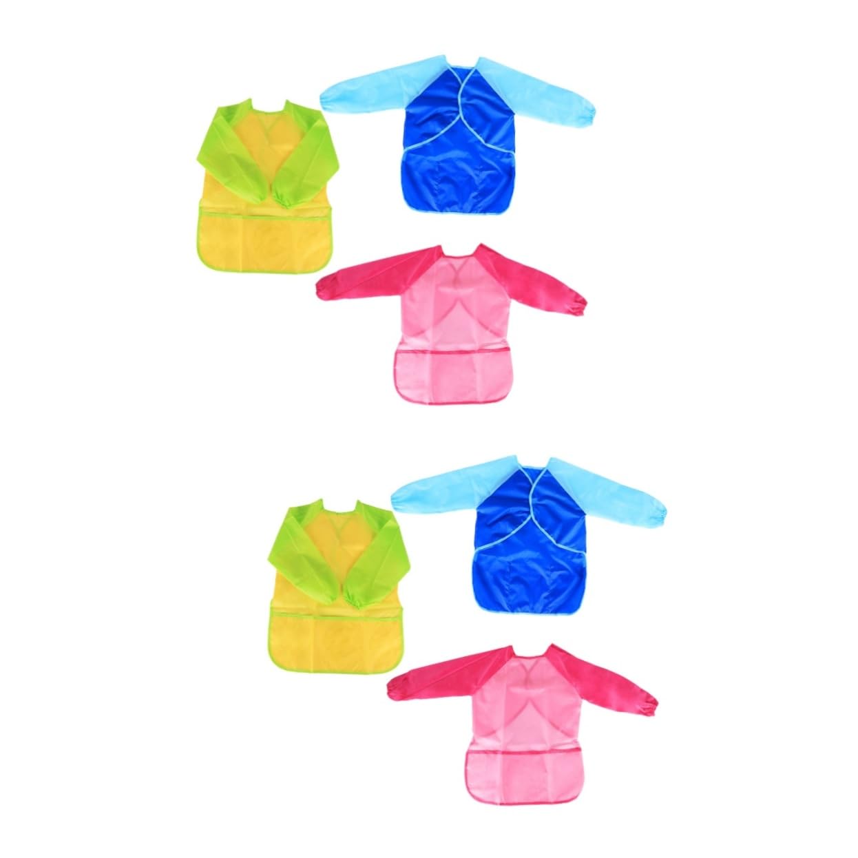 Abaodam 6pezzi Grembiule Per Maniche Lunghe Assortimento Colori Per e Attività Creative Facile e Riutilizzabile