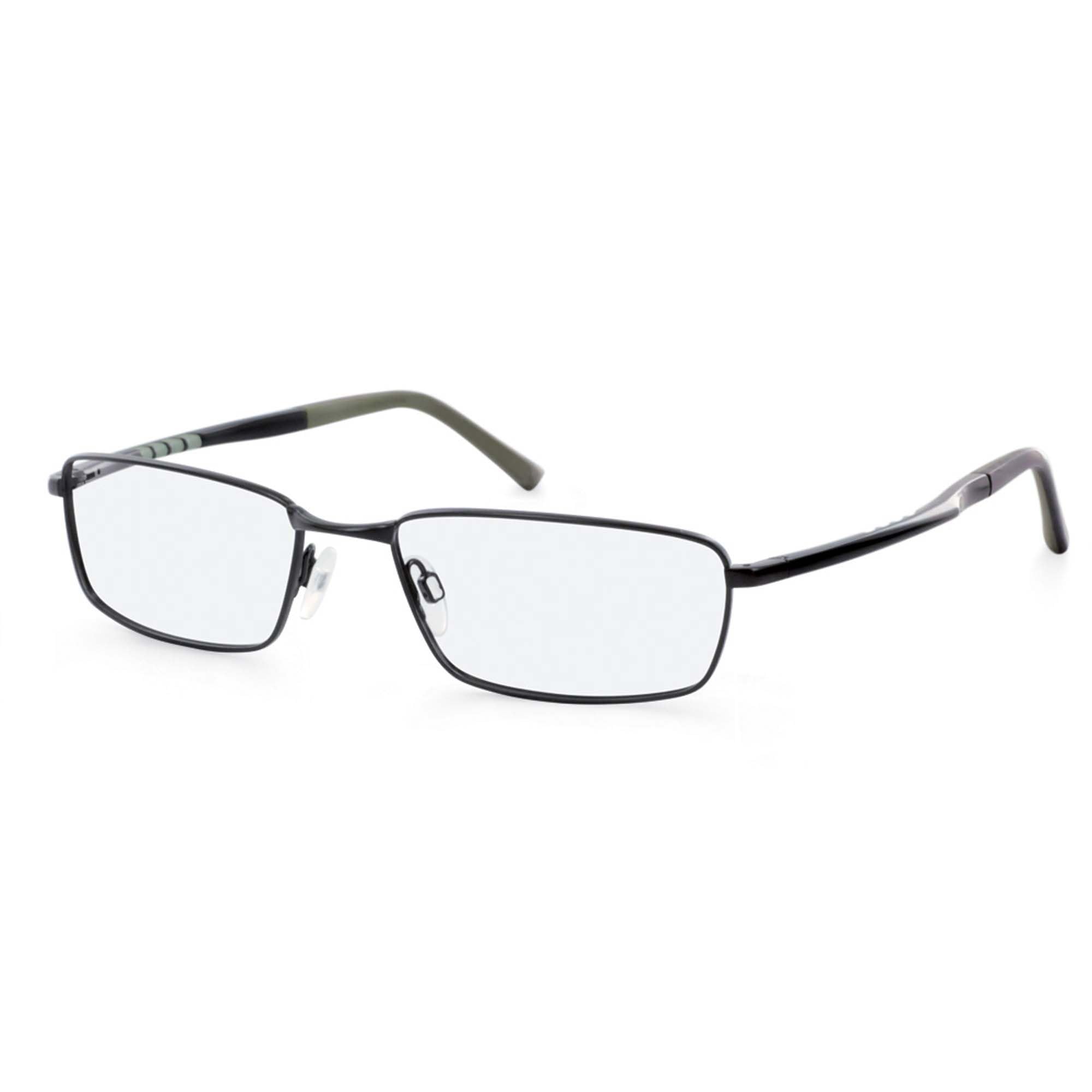 Hero Brille mit Sehstärke für Herren optional mit Sonnenbrillentönung oder Blaulichtfilter, Quadratisch, gefertigt aus Metall (inklusive Brillenetui)