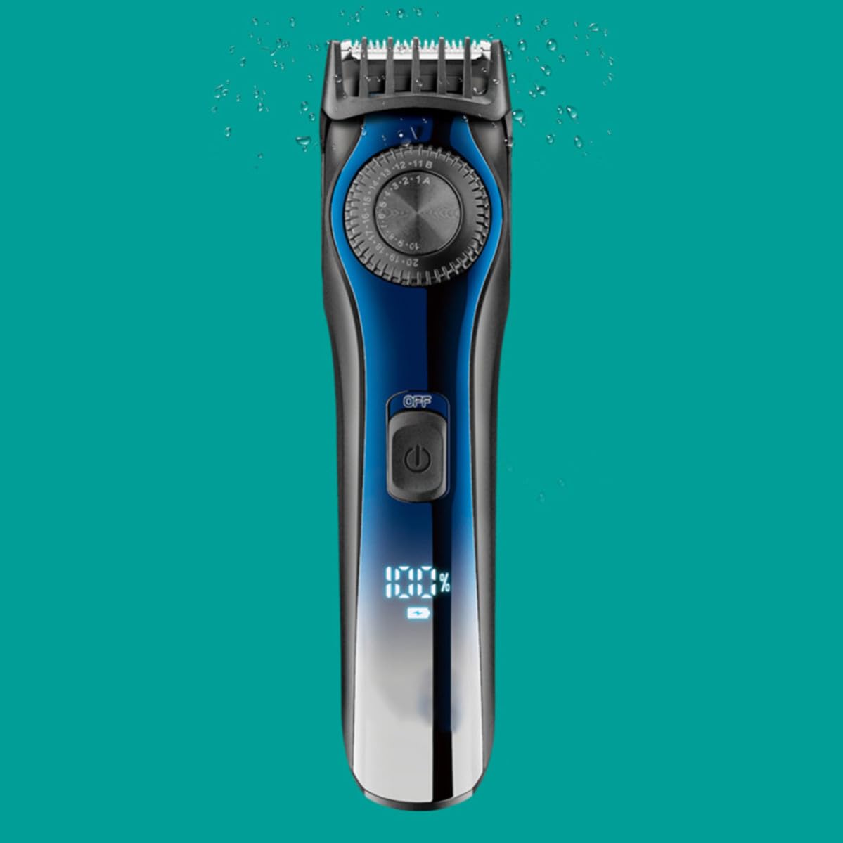 HEMOTON Cortapelos Eléctrico Usb, Recortador de Barba Compacto Azul