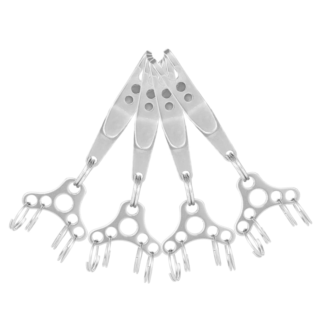 UPKOCH Tastiera di Cappello di Paglia Inossidabile Fibbia Portachiavi Arrampicata Carabiner per Le Chiavi Clip da Cintura per Chiavi Portachiavi A Clip Argento