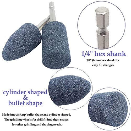 Erdaner DJ257401 4Pcs Metal Grinding Stone Set,Rotary Tool Grinding Stone Wheel Head thumb #1