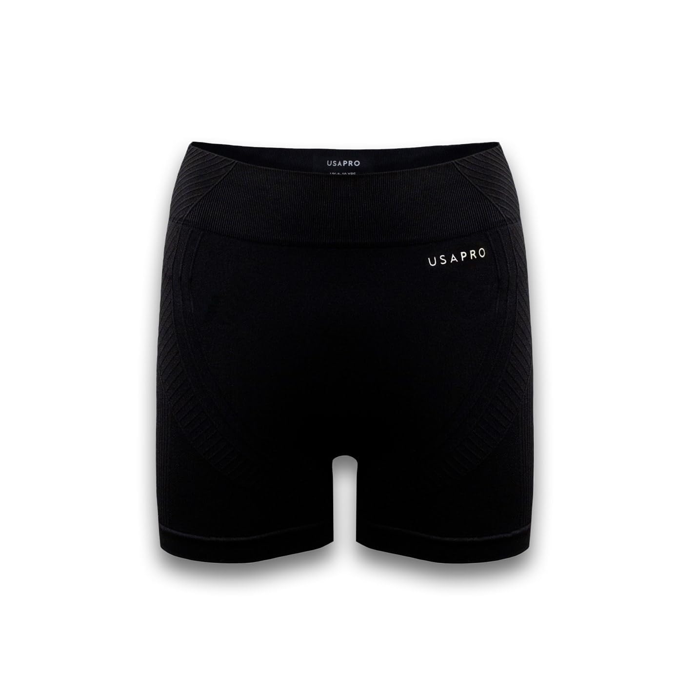 Usa Pro Girls Junior Seamless Short - Black - 11-12 Yrs