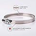 (Pack of 2) Stainless Steel Hose Clamps, Adjustable Clamps, Worm Gear, Adjustable Diameter 2.36-3.14