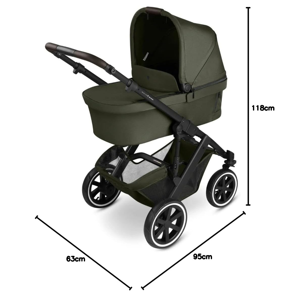 ABC Design Kinderwagen Salsa 5 Air Avocado - 2in1 Kombi-Kinderwagen ab Geburt mit Luftreifen, Federung & großer Babywanne