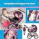 Kinderplay Puppenwagen ab 2 Jahre, Kinderwagen Puppen - Leichte und Stabile Konstruktion | Kinderpuppenwagen ab 3 Jahre | Höhenverstellbar von 33 bis 63 cm, KP0262R