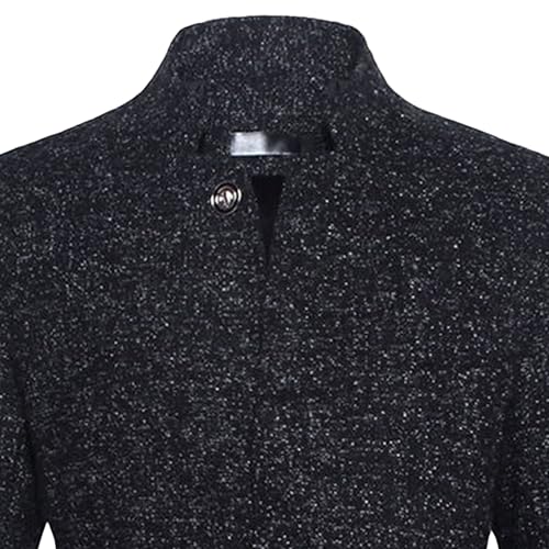 Men's Versatile Business Casual Blazer Solid Color Office Stand Collar Suit Jacket Plus Size Banquet Sport Coat4