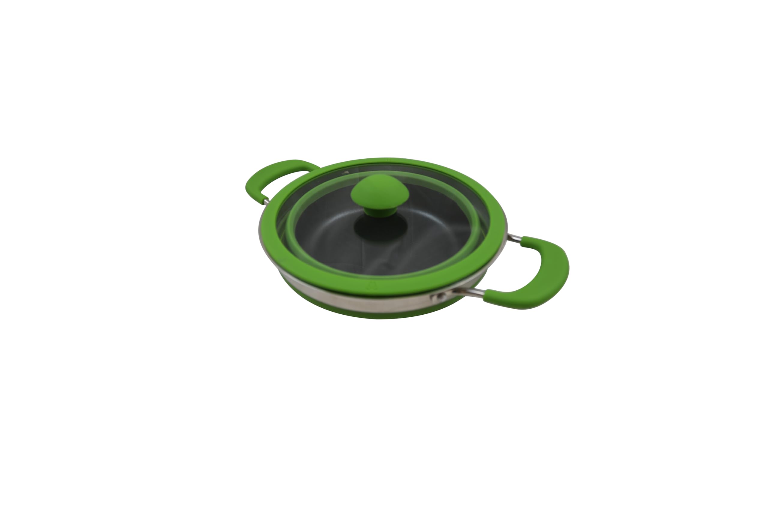 Vango 1.5L Non-Stick Collapsible Casserole, Dishwasher & Oven Safe, Folding Silicone, Cool Touch Handle, Suitable for All Cooker Types, Food Safe, BPA Free