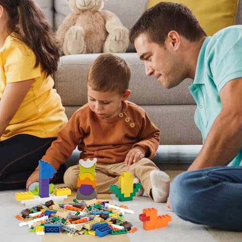 HUIZDQ 1000 Pieces Building Blocks, Classic Stackable Base Plates, 3 6.3" x 6.3" Blue, Gray and Green Base Plates, Compatible with All Major Brands by HUIZDQ - Image 8
