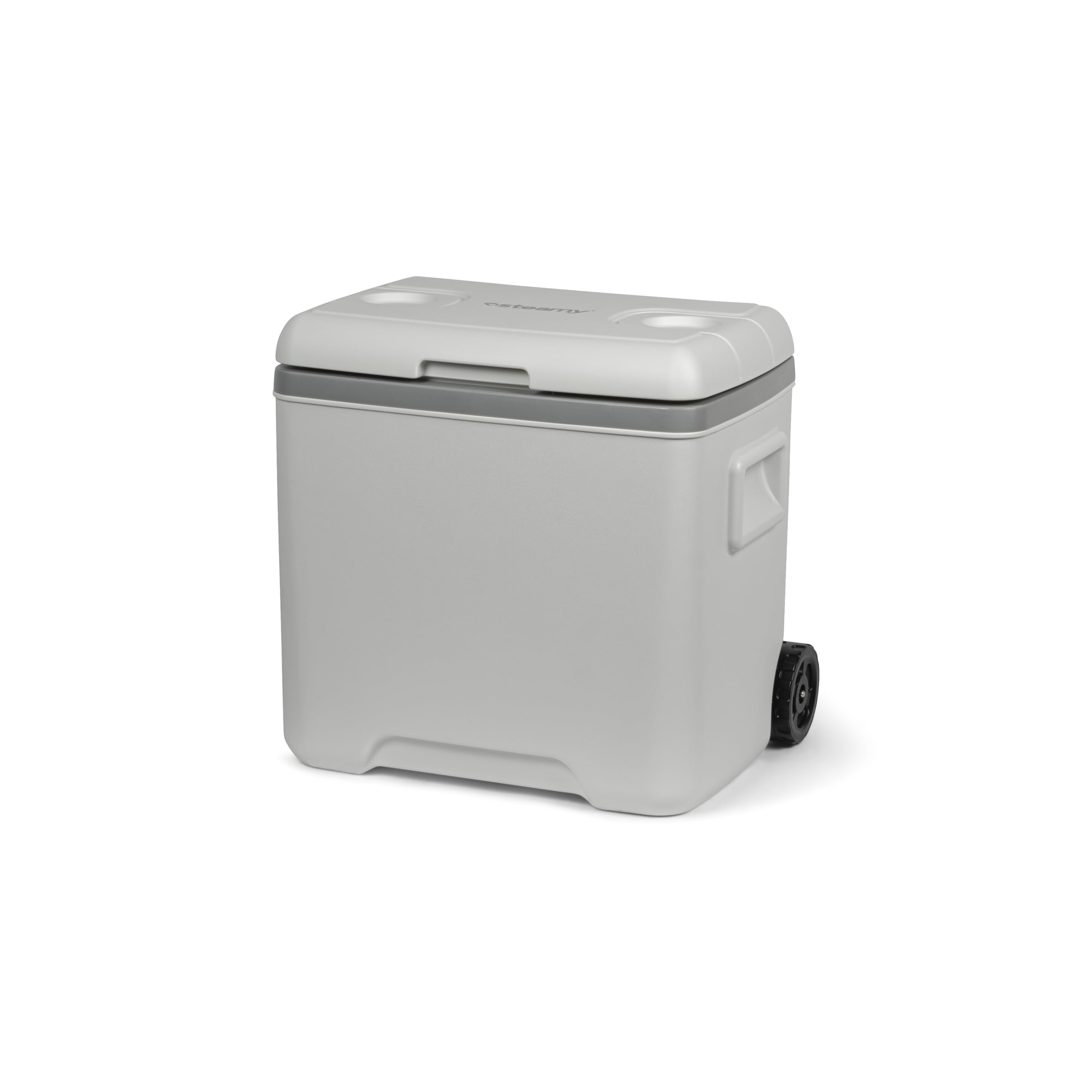 Steamy Marine 30, Frigoriferi portatile passivo con ruote, 30 Litri, Bianco