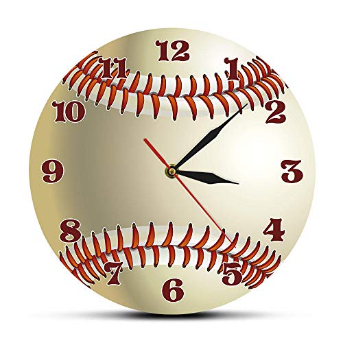Baseball Custom Name 3D Wall Clock Sports Room Wall Decor Personalized Your Name Baseball Design Acrylic Printed Wall Clock(No F