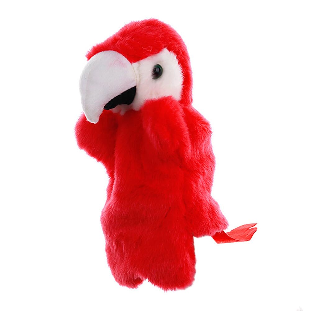 Animal Design Plush Toy,Asudaro Soft Plush Animal Puppet,Hand Gift Kid Animal Storytelling School Toy for Kids Role Play Parrot