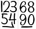 SEI 4-Inch Numbers Iron on Transfers, Black, 2 Sheet