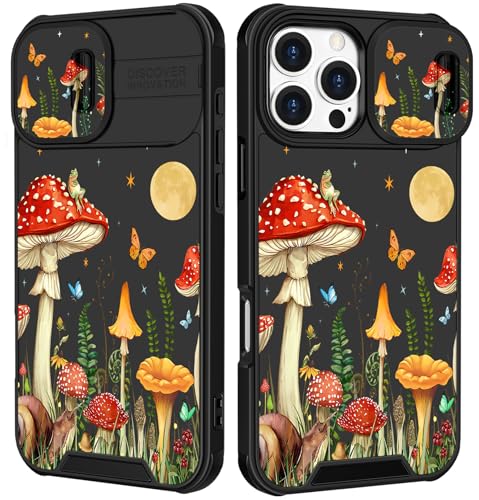 Image of Funermei for iPhone 16 Pro Max Case - Women Girls Cute Phone Cover Girly Pretty Aesthetic Mushroom Unique Design with Camera Cover Funda for Apple for iPhone 16 Pro Max