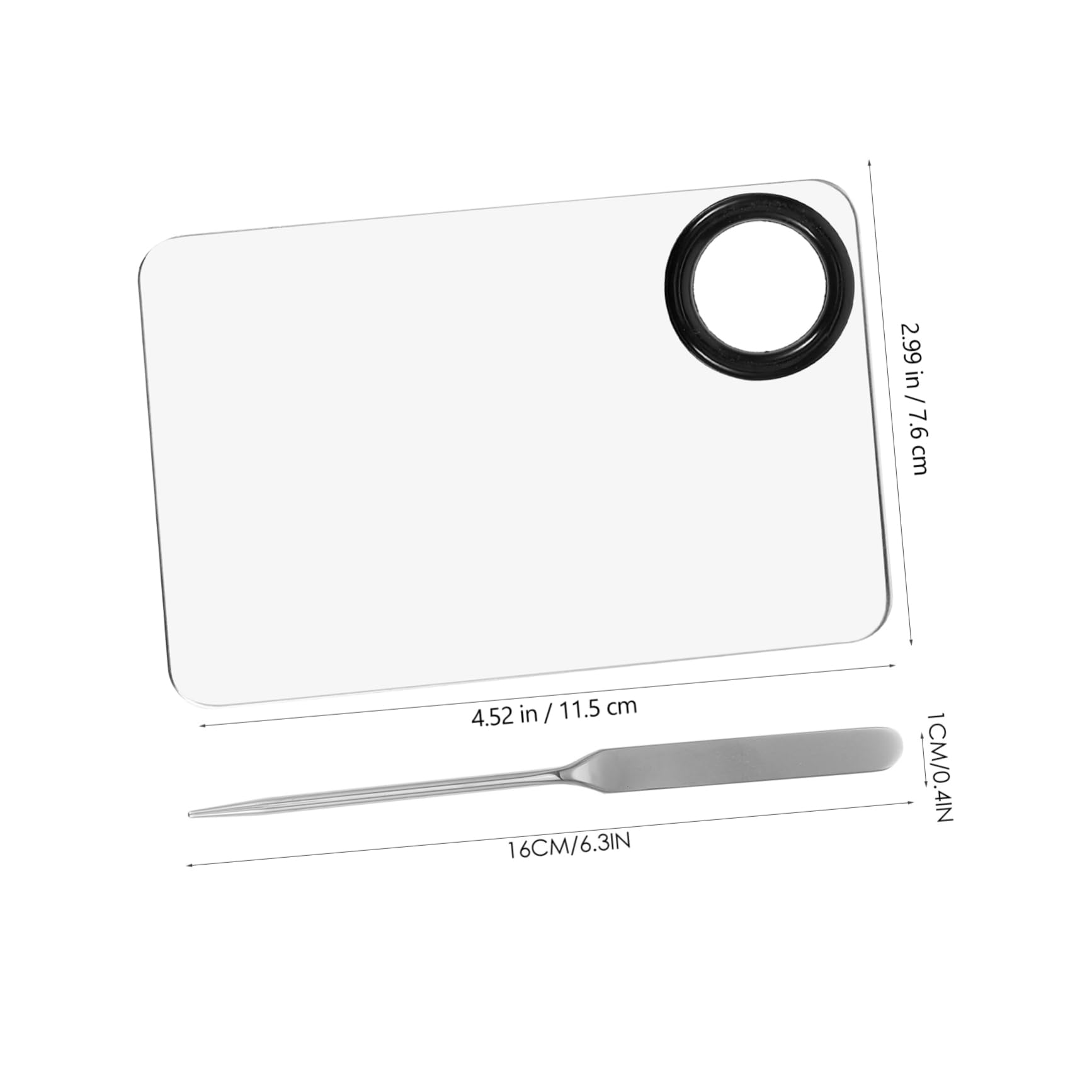 SOESFOUFU Stainless Steel Makeup Mixing Tool Set Long Handle Foundation Blush Eye Shadow Lip Nail Polish Spatula