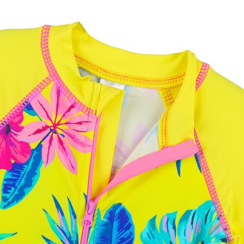Image of XFGIRLS Baby /Toddler Girls Swimsuit Long Sleeve One-Piece Bathing Suit Rash Guard
