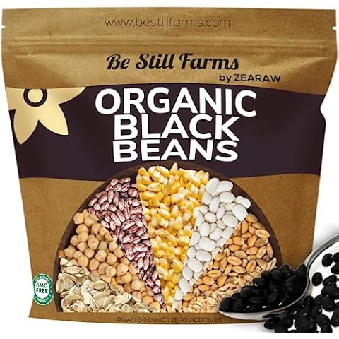 Be Still Farms Organic Black Beans Dry (4.8lb) - Dried Turtle Kidney Beans Bulk - Great for Soup, Salsa, Salads - High in Protein & Fiber | USA Grown | USDA Certified | Vegan | Non-GMO | Gluten Free Cover