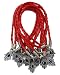 Kabbalah Jewelry Bracelets Lot Of 10 - "lucky" Hamsa Red String Kabbalah Bracelets With Red Braided String And Rotating "evil Eye" Hamsa Hand
