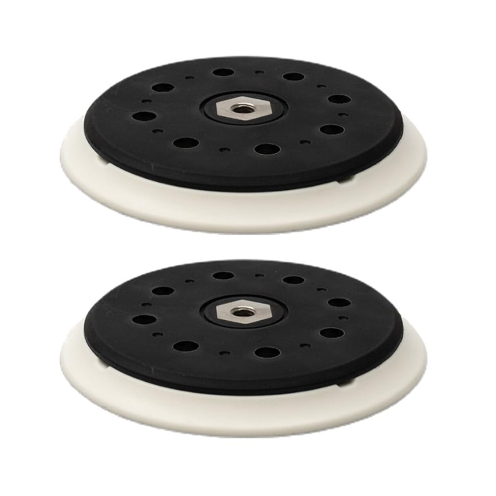 Trade-Shop Lot de 2 disques abrasifs M8 à 15 trous - Diamètre : 150 mm - Compatible avec ponceuse excentrique BO6050 BO6050J - Remplace 197315-5 197314-7