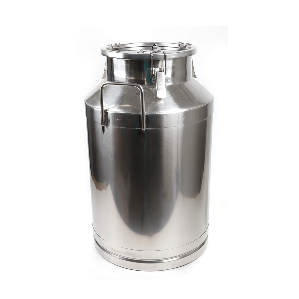 Bidone Latte,Secchio per Latte, Vino in Acciaio Inossidabile 304 Resistente con Maniglia e Coperchio, Facile da trasportare, 64 l.