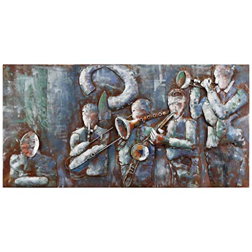 Empire Art Direct Jazz Band Mixed Media Iron Hand Painted Dimensional Wall Art, 56