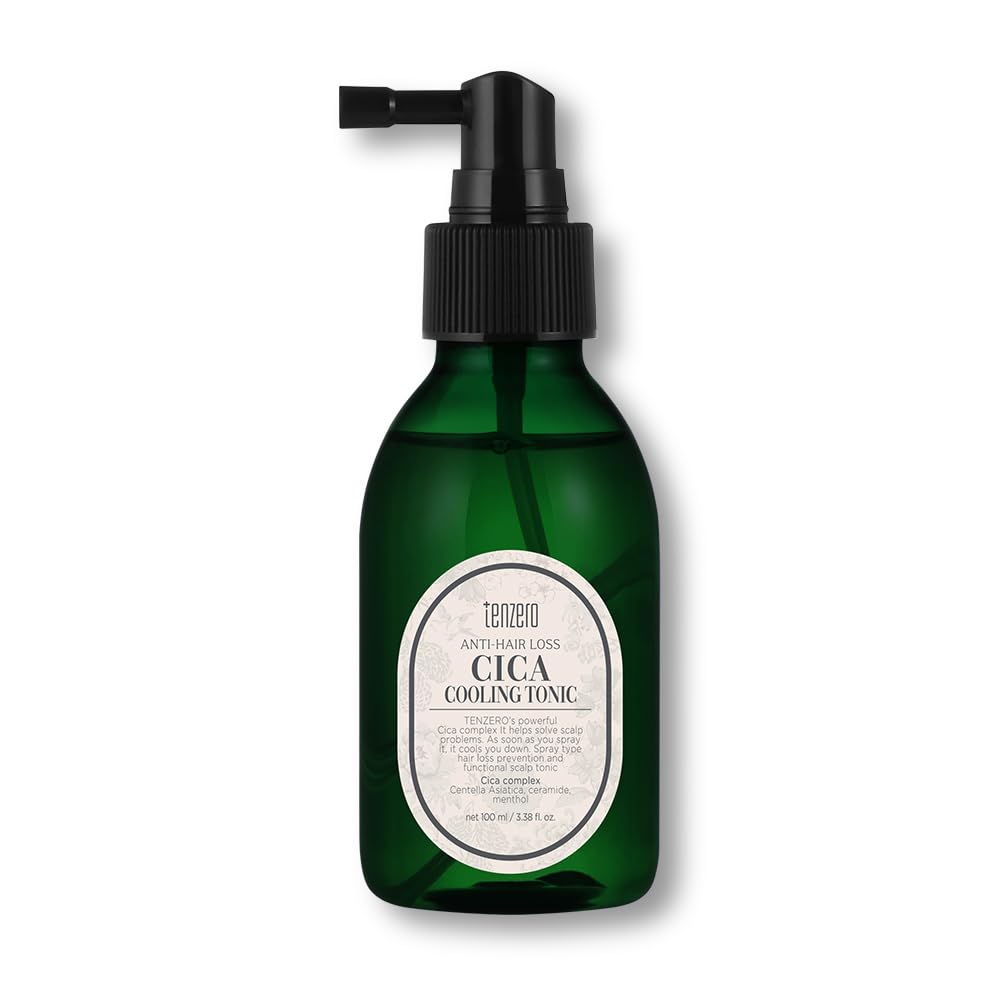 TENZERO Cica Cooling Hair Scalp Tonic 3.38oz / 100ml, Scalp Instant Cooling & Nourishing, Soothe Sensitive Irritated Scalp, Nutritional Hair Care Spray, Support Hair Grow Healthier TENZERO Cica Cooling Hair Scalp Tonic 3.38oz / 100ml, Scalp Instant Cooling & Nourishing, Soothe Sensitive Irritated Scalp, Nutritional Hair Care Spray, Support Hair Grow Healthier