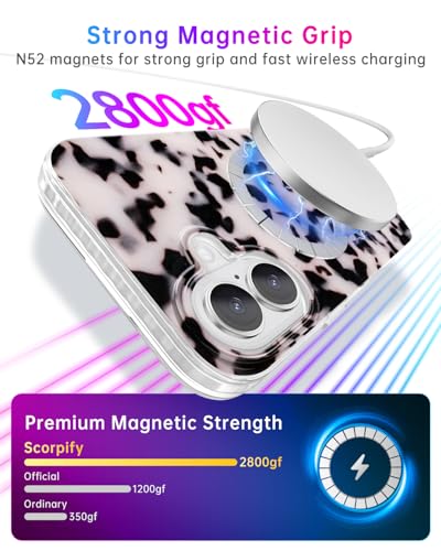 Coque iPhone 10 MagSafe SCORPIFY écaille de tortue rose - 4