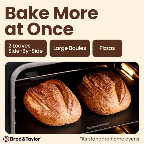 Image of Brod & Taylor Bread Steel Duo, Bake Two Loaves at Once and Pizzas, Fast Preheating, Extra Durable Solid Steel, Pre-Seasoned & Ready For Baking