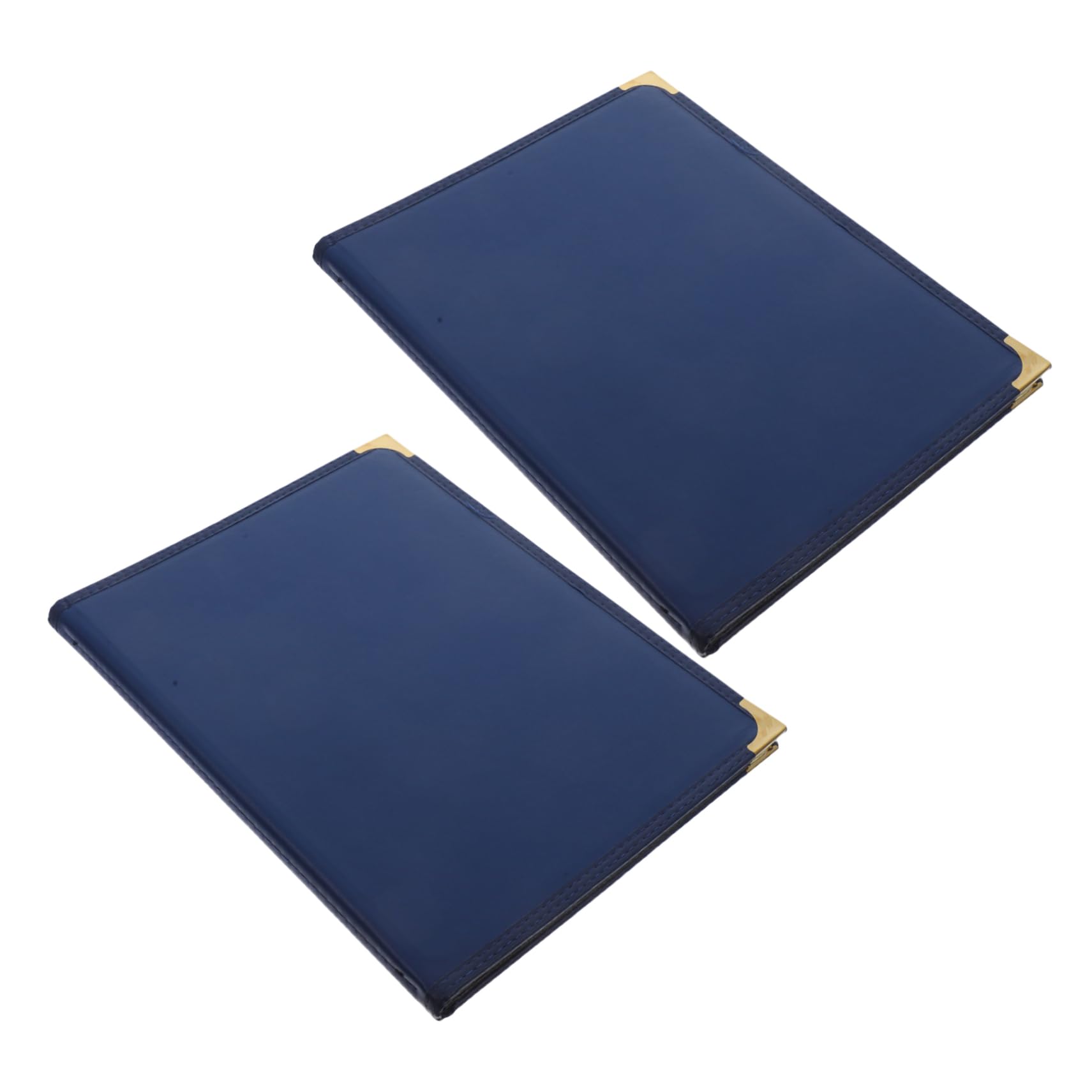 2 Piezas Portamenú de Piel Sintética con Fundas Transparentes de Restaurantes Bares y Cafés Reutilizables y Elegantes Páginas