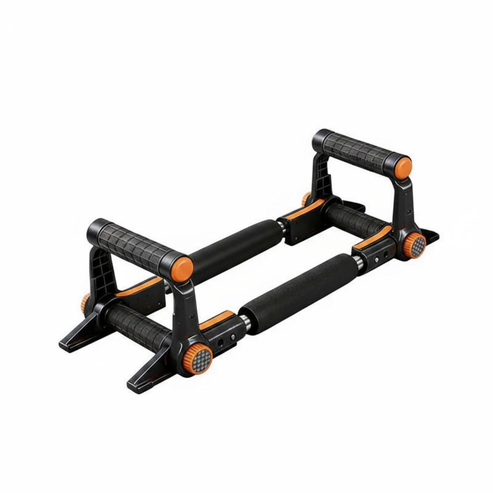 adjustable arm strength exerciser multifunction rotator arm exerciser 200 kg load capacity push up bar set for men, black orange