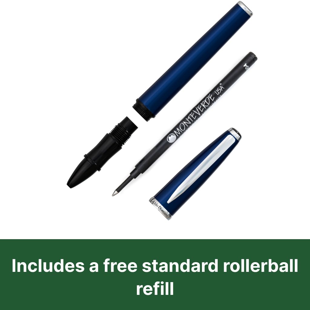 Amazon.com : Monteverde USA Aldo Domani Rollerball Pen - Blue