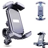 VIZKRXI 自転車 スマホホルダー 【2025新登場】スマホ自転車ホルダー 携帯ホルダー 片手操作 ロードバイク スマホホルダー クロスバイク用 携帯置き 取り付け簡単 落下防止 360度回転 振動吸収 4.7-6.8インチ i-Phone/Android対応..