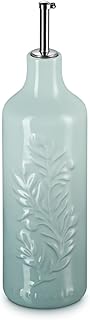 Le Creuset Stoneware Olive Branch Collection Oil Cruet, 20 oz., Sea Salt
