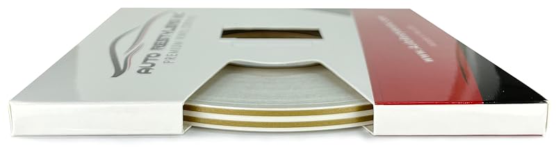 Fita de pinstriping automotivo dupla linha Auto Restylers Inc 3M Satin Gold Metallic – 45,72 m