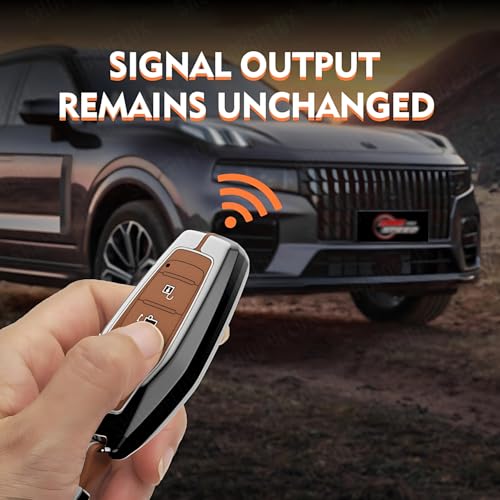 Image of SHOPOFLUX Metal Key Cover Compatible with Mahindra XUV 500 Smart Key | Accessories