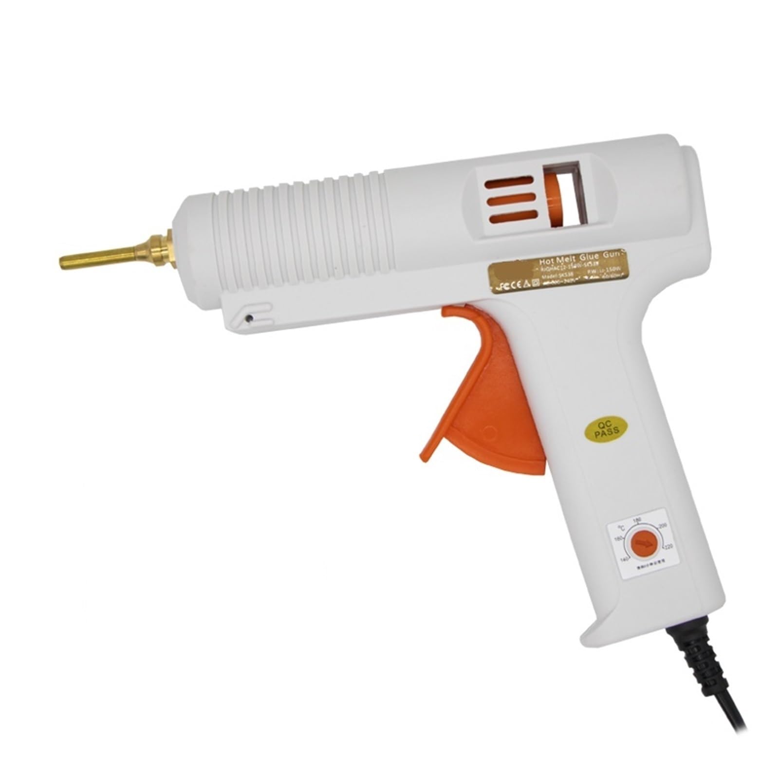 Heißklebepistole, 150 W, langer Düsendurchmesser 1 mm,3, kleine Blende, industrielle Klebepistole, DIY-Handwerk, Reparaturwerkzeuge(Glue gun 1.3x40mm)