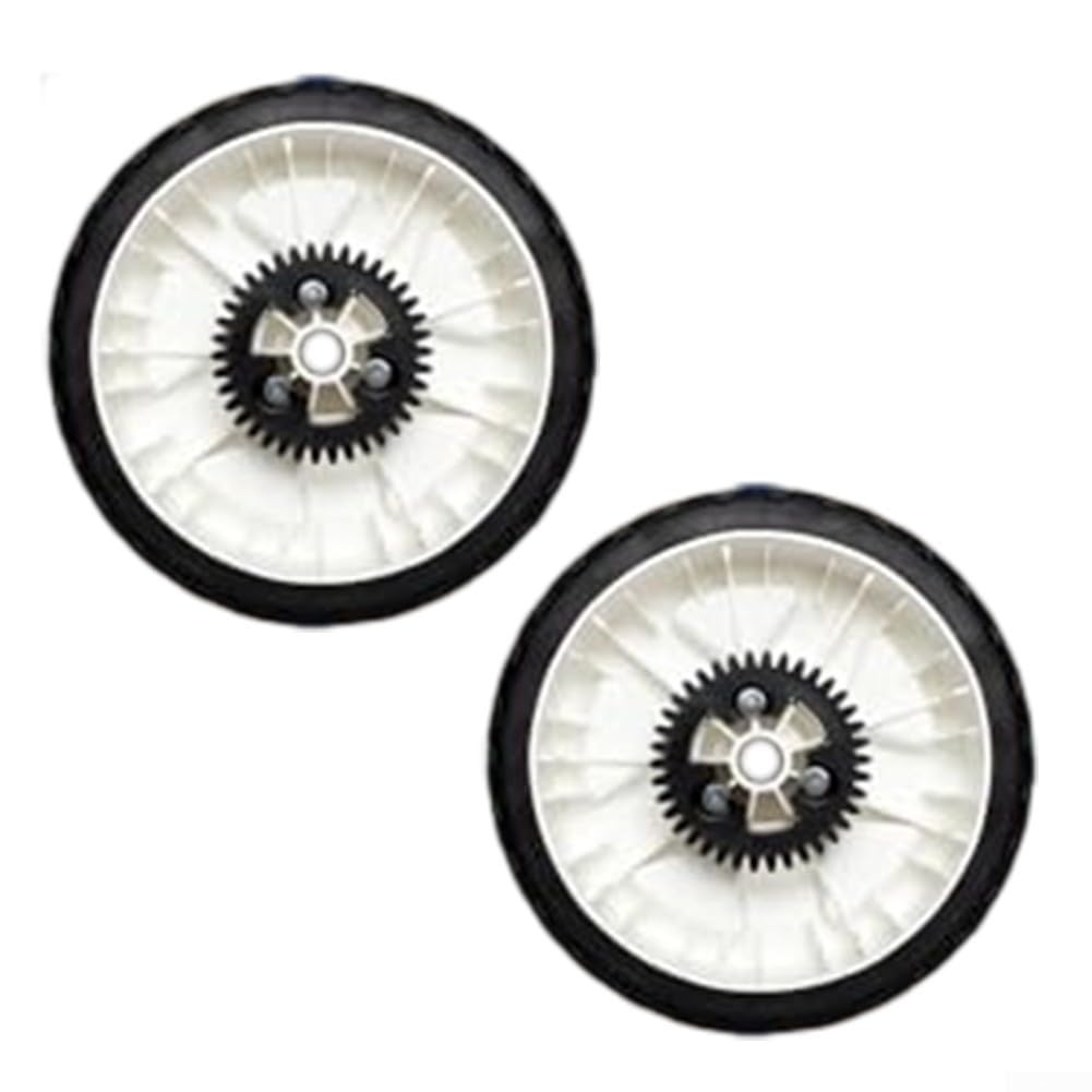 115-4695 138-3216 Rear Wheel Replacement 8 In Diameter For Toro 22 In Push Mowers With Hard Plastic Gear And Rubber Tread Compatible With Various Models(2pcs)