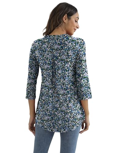 Othyroce Women's Plus Size Short Sleeve Summer Plaid Shirts Zip Floral Casual Tunic Blouse Tops M/L/1X/2X/3X/4X2