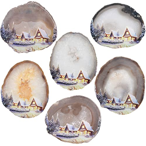 Geoda de ágata irregular Nupuyai decorativa tallada a mano con base elegante 4