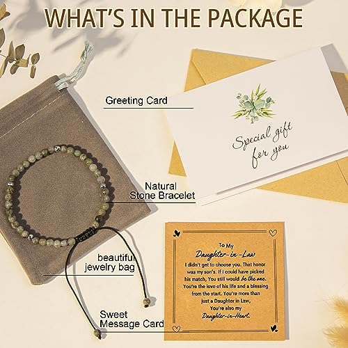 Image of AGOT Daughter in Law Bracelets Gifts: Dear Daughter in Law Birthday Gifts from Mother in Law