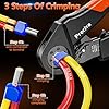 Pinza Crimpatrice con 1300pezzi，Capicorda Da 0,08-16mm² ， Regolabili，Pinza Capicorda， Crimpatrice Puntalini，Terminali Elettrici A Crimpare， Kit Elettricista Per Uso Industriale E Fai-Da-Te