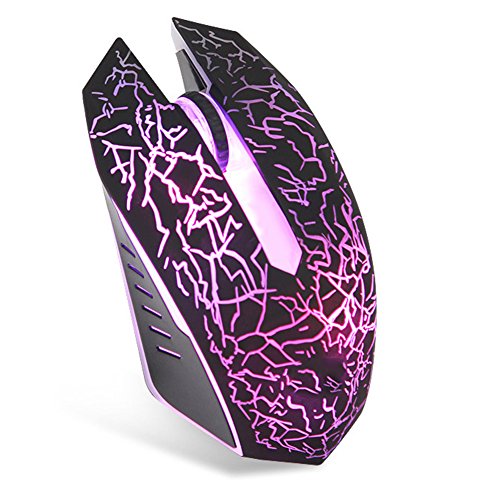 Ratón de Ordenador, Super Ahorro de Energía con Cable de luz LED, Ratón Profesional con 3 Botones para Videojuegos con Cable, Ratón, PC, Ordenador Portátil, Ratón