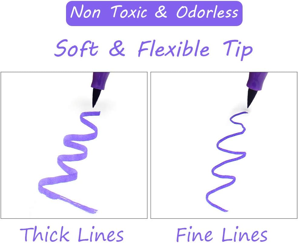 Washable Markers for Kids Ages 2-4 Years, 12 Colors Toddler Markers for Coloring Books, Safe Non Toxic Art School Supplies for Boys & Girls Flower Monaco : Toys & Games