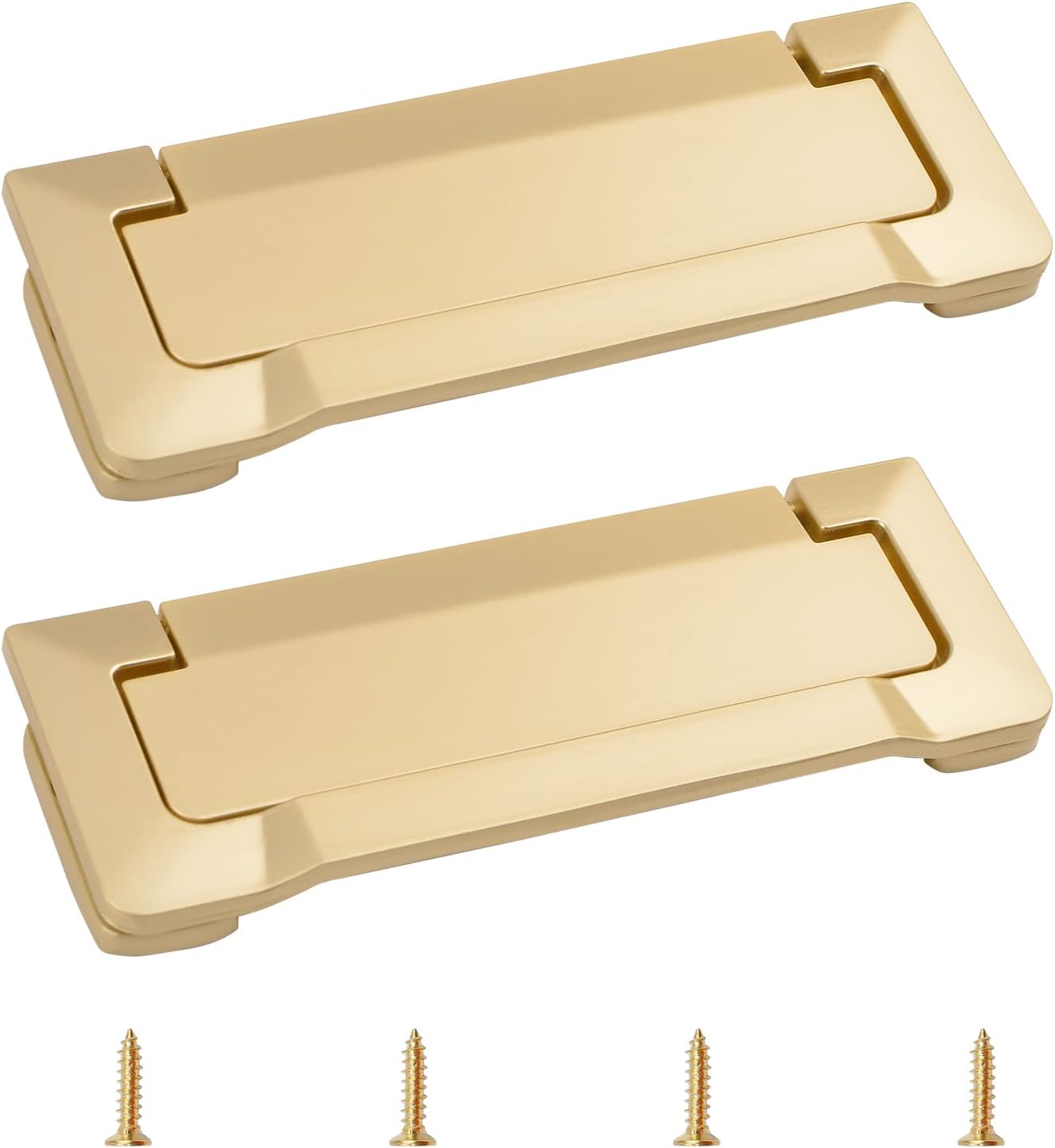 MOROBOR 8pcs Pocket Doors Drawer Handle Flush Pull, Hidden Concealed Furniture Handles with Screws Zinc Alloy Knobs for Cabinets Closets Drawers, Hole Center 96mm (Matte Black)