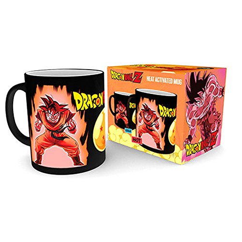GB eye MGH0007 LTD, Dragon Ball Z, Super Sayan, Heat Changing Mugs, Stone, Multi-Colour, 15 x 10 x 9 cm, 300 ml