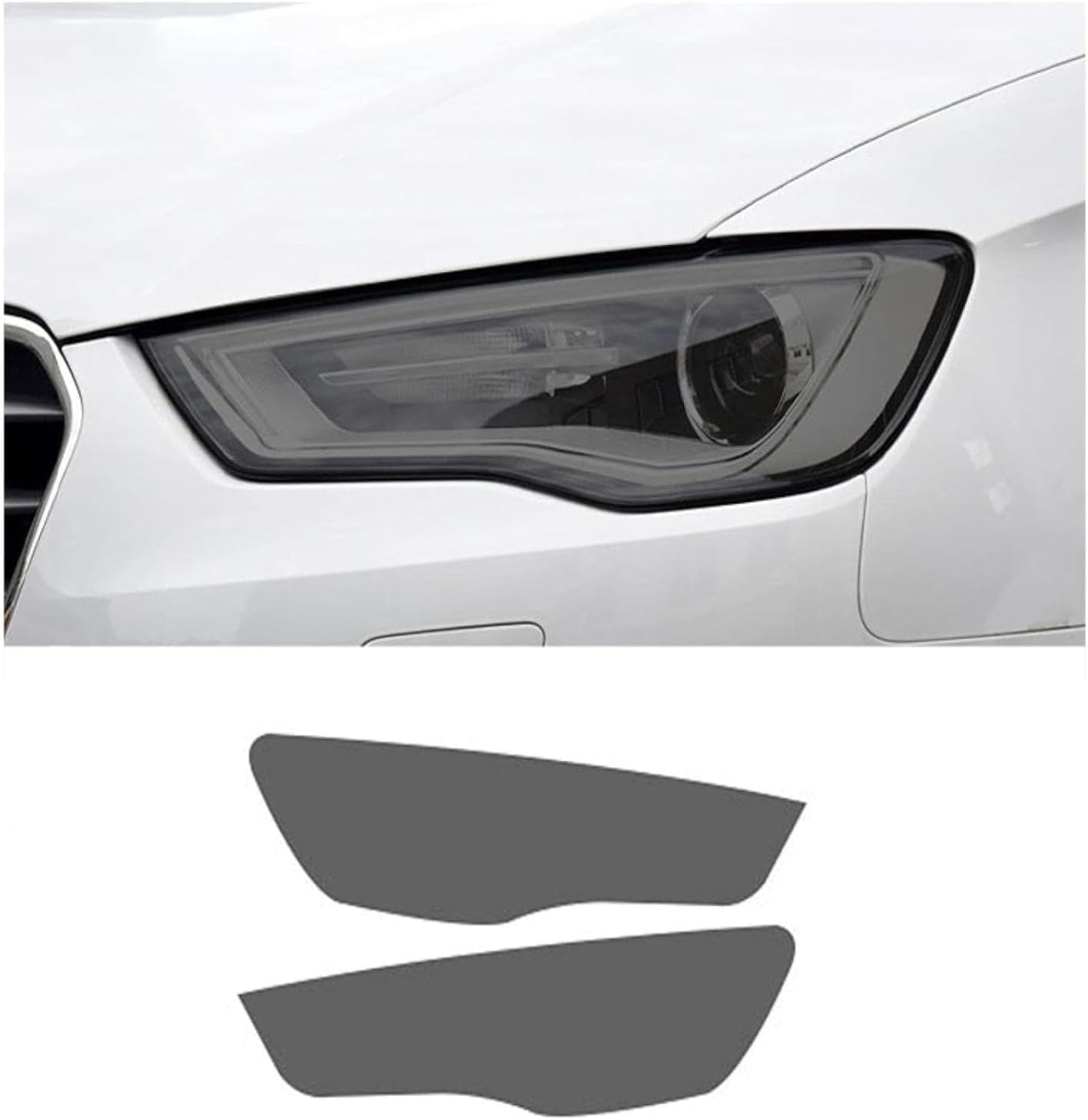 SamLng Car Front Light Film for Audi S3 RS3 2014 2015 2016 Car Headlight Film Front Light Transparent Blackened Moulding Vinyl Protection Sticker Car Light Film
