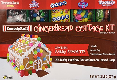 Price comparison product image Tootsie Holiday Gingerbread House Making Kit: Includes Half A Pound Of Candy!