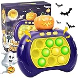 LLESSOO Fast Push Game Fidget Toys Pop Game Handheld Bubble Game Console Light up Pop Game Sensory Fidget Toys for Kids Ages 3-12 for Boys and Girls, Birthday Gift (Halloween)